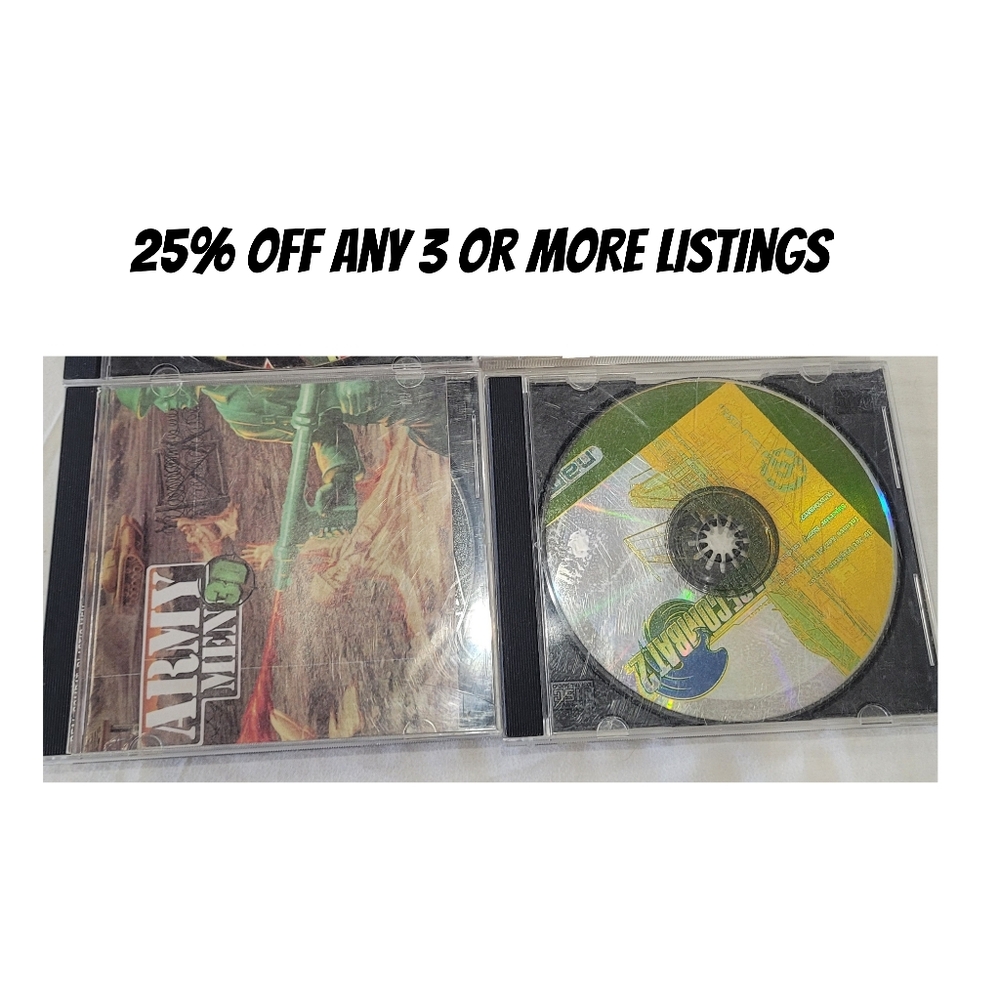 Army Men & Ace Combat 2 Video Game Vintage Sony Playstation PS1 Bundle 2 Pack
